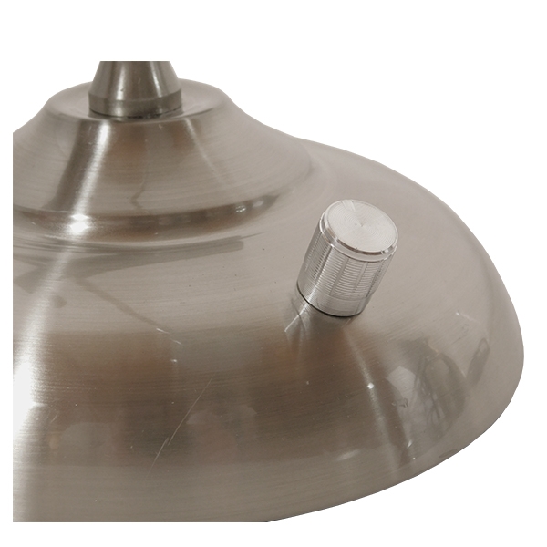 GloboStar® OFFICE CHROME 01393 Μοντέρνο Επιτραπέζιο Φωτιστικό Πορτατίφ Μονόφωτο Μεταλλικό Χρώμιο Νίκελ Φ12 x Υ80cm