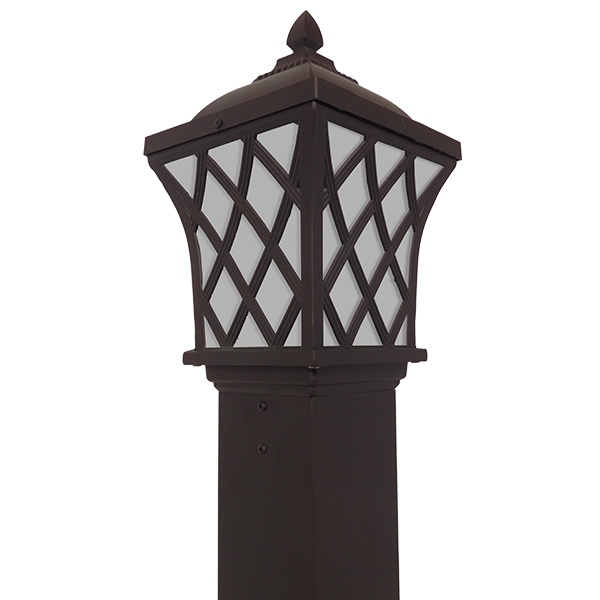 GloboStar® SHELTER 01400 Vintage Φωτιστικό Δαπέδου Μονόφωτο 1 x E27 Καφέ Μεταλλικό Πλέγμα L19 x W19 x H100cm