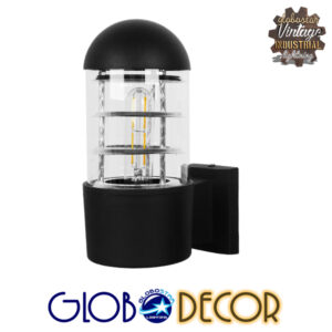 GloboStar® FEREA 01419 Μοντέρνο Φωτιστικό Τοίχου Απλίκα Μονόφωτο Μαύρο Μεταλλικό Μ11 x Π17 x Υ23cm