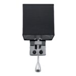 GloboStar® ELEGANT 01494 Μοντέρνο Φωτιστικό Τοίχου Απλίκα Μεταλλικό Χρώμιο Νίκελ με Μαύρο Ύφασμα Δίφωτο 1xE27 – Ρυθμίζόμενο Σώμα Σπιράλ με CREE LED 3W Θερμό Λευκό 2700K – Διακόπτες On / Off Μ17 x Π21 x Υ43cm