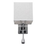 GloboStar® ELEGANT 01495 Μοντέρνο Φωτιστικό Τοίχου Απλίκα Μεταλλικό Χρώμιο Νίκελ με Λευκό Ύφασμα Δίφωτο 1xE27 – Ρυθμίζόμενο Σώμα Σπιράλ με CREE LED 3W Θερμό Λευκό 2700K – Διακόπτες On / Off Μ17 x Π21 x Υ43cm