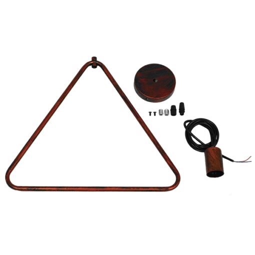 GloboStar® DELTA 01581 Μοντέρνο Κρεμαστό Φωτιστικό Οροφής Μονόφωτο 1 x E27 Καφέ Σκουριά Μεταλλικό Μ38 x Π4 x Υ33cm