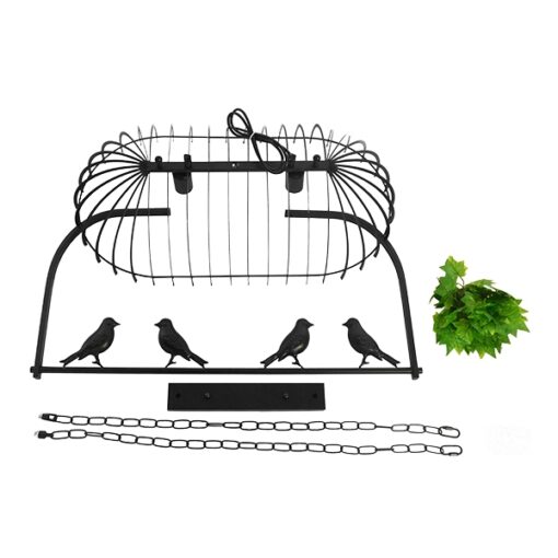 GloboStar® FACET 01643 Vintage Industrial Κρεμαστό Φωτιστικό Οροφής Δίφωτο 2 x E27 Μαύρο Μεταλλικό Πλέγμα Μ73.6 x Π37.5 x Y38cm