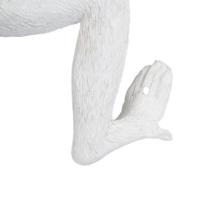 GloboStar® APES 01805 Μοντέρνο Φωτιστικό Τοίχου Απλίκα Μονόφωτο 1 x E27 Λευκό Φιγούρα L34 x W31 x H61cm