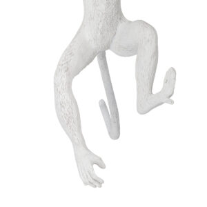 GloboStar® APES 01805 Μοντέρνο Φωτιστικό Τοίχου Απλίκα Μονόφωτο 1 x E27 Λευκό Φιγούρα L34 x W31 x H61cm