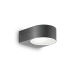 IDEAL LUX Επιτοίχιο Φωτιστικό IKO 1xE27 IP54 Χρώματος Ανθρακί – 018515
