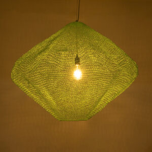 GloboStar® KENTUCKY 01870 Vintage Κρεμαστό Φωτιστικό Οροφής Μονόφωτο 1 x E27 AC220-240V IP20 – Φ90 x Υ70cm – Τιρκουάζ Μεταλλικό Πλέγμα