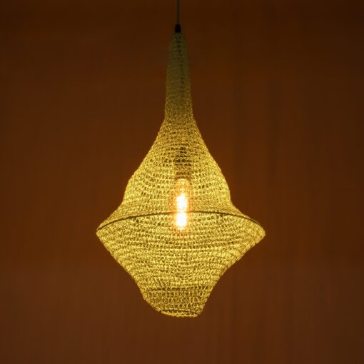 GloboStar® KENTUCKY 01873 Vintage Κρεμαστό Φωτιστικό Οροφής Μονόφωτο 1 x E27 AC220-240V IP20 – Φ35 x Υ60cm – Apple Green Μεταλλικό Πλέγμα – 5 Χρόνια Εγγύηση