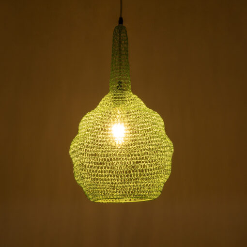 GloboStar® KENTUCKY 01882 Vintage Κρεμαστό Φωτιστικό Οροφής Μονόφωτο 1 x E27 AC220-240V IP20 – Φ30 x Υ50cm – Τιρκουάζ Μεταλλικό Πλέγμα