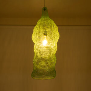 GloboStar® KENTUCKY 01906 Vintage Κρεμαστό Φωτιστικό Οροφής Μονόφωτο 1 x E27 AC220-240V IP20 – Φ30 x Υ80cm – Τιρκουάζ Μεταλλικό Πλέγμα