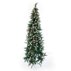 ΔΕΝΤΡΟ ΕΛΑΤΟ ΒΟΥΚΟΥΡΕΣΤΙ, ΧΙΟΝΙΣΜΕΝΟ ΜΕ ΛΕΥΚΑ BERRY, 210cm EUROLAMP – 600-30626