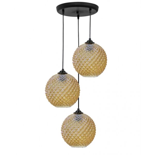 Κρεμαστό φωτιστικό ανισόπεδο 5010/3 BL-MELI ΓΥΑΛΙΝΟ Heronia – 02-0287