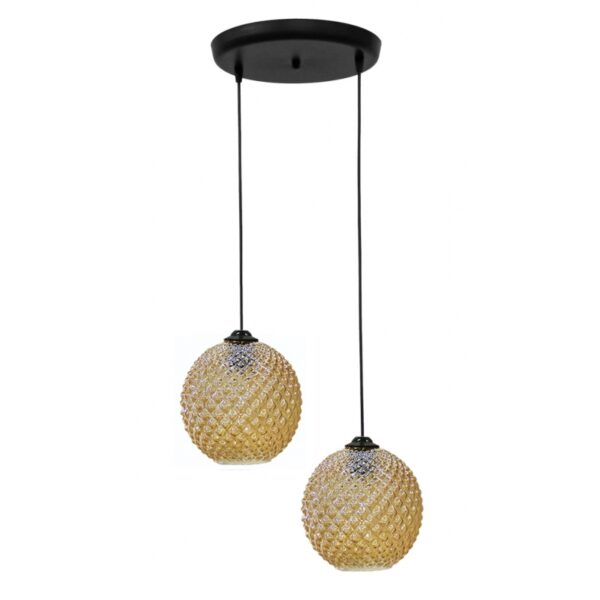 Κρεμαστό φωτιστικό ανισόπεδο 5010/2 BL-MELI ΓΥΑΛΙΝΟ Heronia – 02-0288