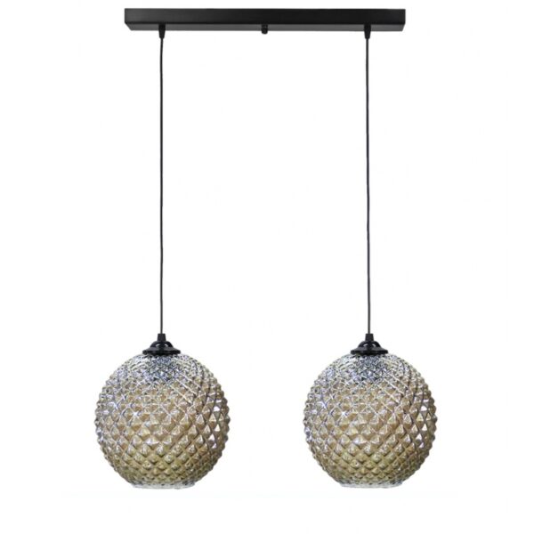 Κρεμαστό φωτιστικό 5010/2 RAGA BL-FUME ΓΥΑΛΙΝΟ Heronia – 02-0369