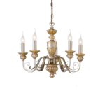 IDEAL LUX Κρεμαστό Φωτιστικό  FIRENZE 5xE14 Χρυσού Χρώματος – 020822