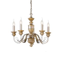 IDEAL LUX Κρεμαστό Φωτιστικό  FIRENZE 5xE14 Χρυσού Χρώματος – 020822