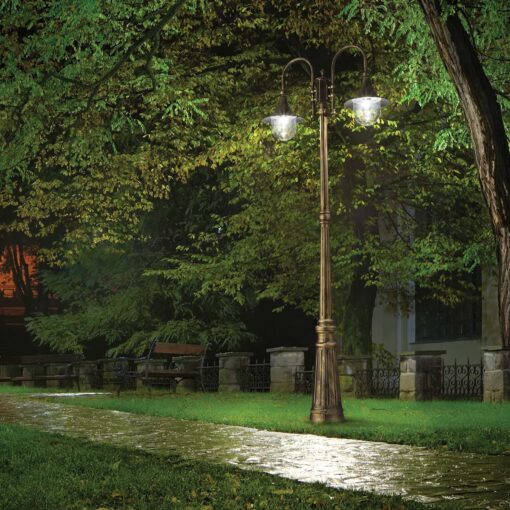 IDEAL LUX Φωτιστικό Κήπου CIMA 2xE27 IP43 2,16m Χρώματος Ανθρακί – 246833