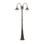 IDEAL LUX Φωτιστικό Δαπέδου Κήπου CIMA IP43  2,16m 2xE27 Μαύρου Χρώματος – 024097