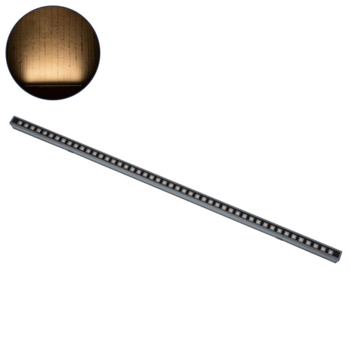 GloboStar® DIGI-BAR 90211 Ψηφιακή Μπάρα Φωτισμού Wall Washer Digital Pixel Facade Tuber Bar LED 12W 840lm 45° DC 24V Αδιάβροχο IP65 L100 x W3.5 x H3.2cm Θερμό Λευκό 2700K DMX512 – Γκρι Ανθρακί με Pixel Lens Φακούς – 3 Years Warranty