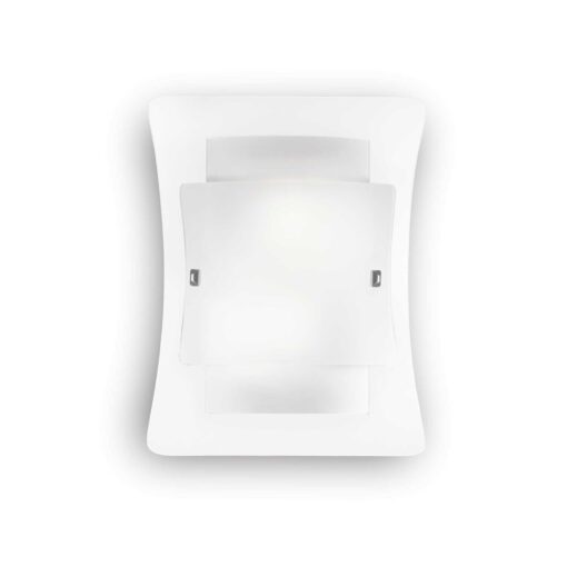 IDEAL LUX Απλίκα Τοίχου TRIPLO 2xE27 Γυάλινο Λευκού Χρώματος – 026480