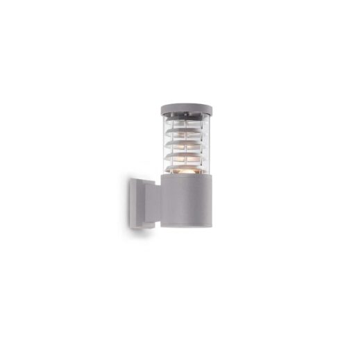 IDEAL LUX Απλίκα Τοίχου TRONCO 1xE27 IP44 Γκρι Χρώματος – 026978