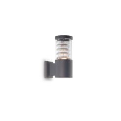IDEAL LUX Απλίκα Τοίχου TRONCO 1xE27 IP44 Χρώματος Ανθρακί – 027005