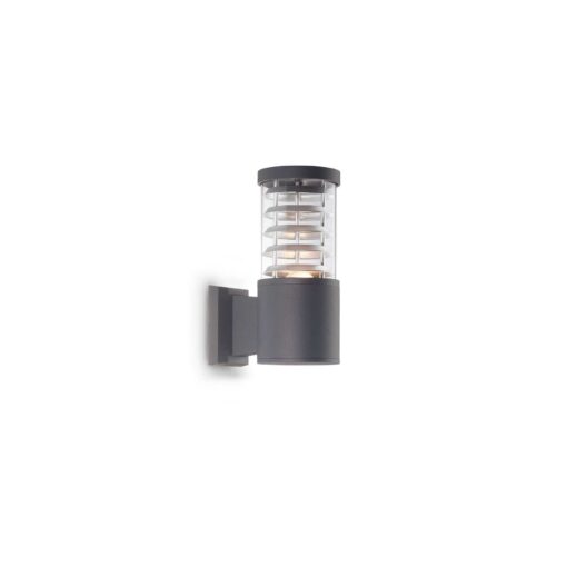 IDEAL LUX Απλίκα Τοίχου TRONCO 1xE27 IP44 Χρώματος Ανθρακί – 027005