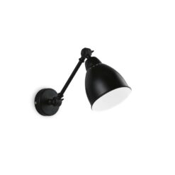 IDEAL LUX Φωτιστικό Τοίχου NEWTON 1xE27 Μαύρου Χρώματος – 027852