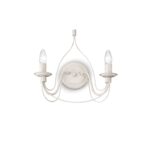 IDEAL LUX Απλίκα Τοίχου CORTE 2xE14 Λευκού Χρώματος – 028460
