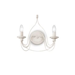 IDEAL LUX Απλίκα Τοίχου CORTE 2xE14 Λευκού Χρώματος – 028460
