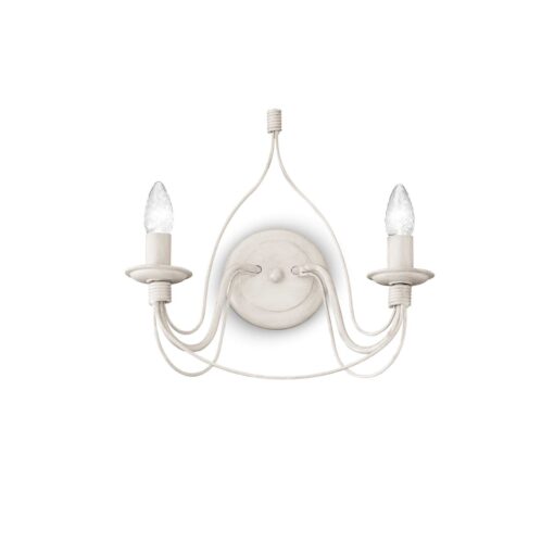 IDEAL LUX Απλίκα Τοίχου CORTE 2xE14 Λευκού Χρώματος – 028460