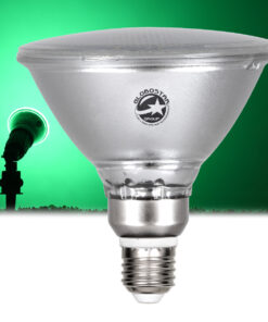 GloboStar® 60230 Λάμπα LED E27 PAR38 Κήπου Σκληρού Υάλου 18W 1200lm 60° AC 220-240V IP65 Φ12 x Υ13cm Πράσινο – 3 Years Warranty