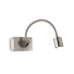 IDEAL LUX Απλίκα Τοίχου DYNAMO LED 3W 4000K Νίκελ Χρώματος – 031477