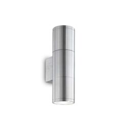 IDEAL LUX Απλίκα Τοίχου Βεράντας GUN 1xGU10 IP44  Χρώματος Αλουμινίου – 033013