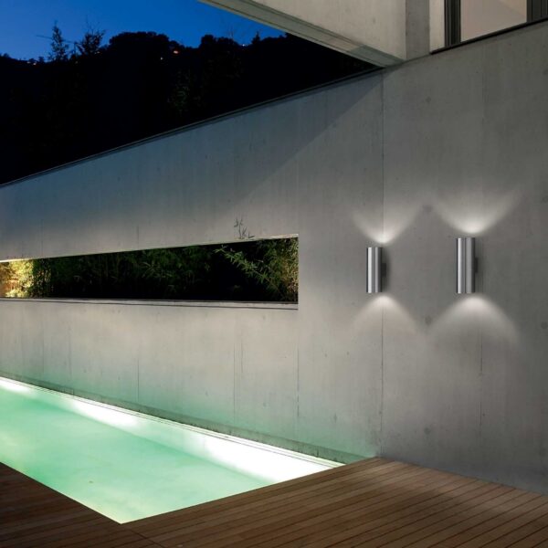 IDEAL LUX Απλίκα Τοίχου Βεράντας GUN 2xE27 IP54 Λευκού Χρώματος – 092300