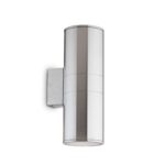 IDEAL LUX Επιτοίχιο Φωτιστικό GUN 2xE27 IP54 Αλουμινίου – 033020