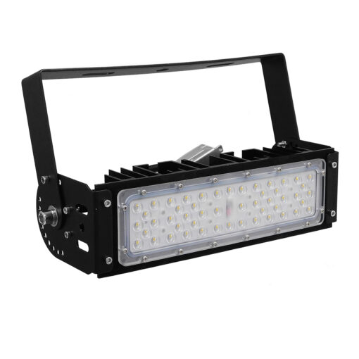 GloboStar® GOLIATH 90100-1 LED Προβολέας Γηπέδου – Φωτιστικό Tunnel 50W 8000LM 75°*135° AC 100-277V IP65 Μ32 x Π12 x Υ9cm Ψυχρό Λευκό 5000K – MeanWell Driver & LumiLEDs Chip – 5 Χρόνια Εγγύηση