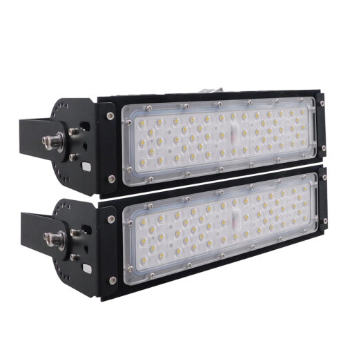 GloboStar® GOLIATH 90100-2 LED Προβολέας Γηπέδου – Φωτιστικό Tunnel 100W 16000LM 75°*135° AC 100-277V IP65 –  Ψυχρό Λευκό 5000K – MeanWell Driver & LumiLEDs Chip – 5 Years Warranty