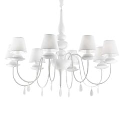IDEAL LUX Κρεμαστό Φωτιστικό BLANCHE 8xE14 Λευκού Χρώματος – 035574