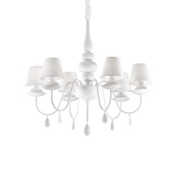 IDEAL LUX Κρεμαστό 6Φωτο Φωτιστικό BLANCHE 6xE14 Λευκού Χρώματος – 035581