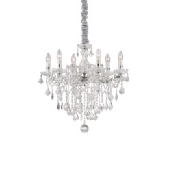 IDEAL LUX Κρεμαστό Φωτιστικό  FLORIAN 6xE14 Χρωμίου – 035628