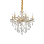 IDEAL LUX Κρεμαστό Φωτιστικό FLORIAN 6xE14 Χρυσού Χρώματος – 035635