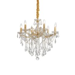 IDEAL LUX Κρεμαστό Φωτιστικό FLORIAN 6xE14 Χρυσού Χρώματος – 035635