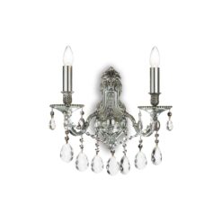 IDEAL LUX Απλίκα Τοίχου GIOCONDA 2xE14 Ασημί Χρώματος – 044910