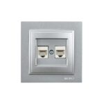 ΠΡΙΖΑ DATA CAT 6 RJ 45 ΔΙΠΛΗ ΑΣΗΜΙ EUROLAMP – 152-10441