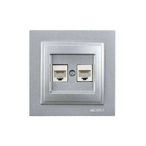 ΠΡΙΖΑ DATA CAT 6 RJ 45 ΔΙΠΛΗ ΑΣΗΜΙ EUROLAMP – 152-10441