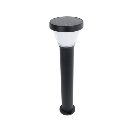 GloboStar® SOLARDIS 90523 LED Solar Bollard Light Κολωνάκι Κήπου Εξωτερικού Χώρου 10W 180lm 120° με Ενσωματωμένο Φωτοβολταϊκό Panel 6V 5W & Επαναφορτιζόμενη Μπαταρία Li-ion 3.2V 6000mAh με Αισθητήρα Ημέρας-Νύχτας – Αδιάβροχο IP65 Φ24 x Υ88cm Ψυχρό Λευκό 6000K – 2 Χρόνια Εγγύηση