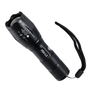 GloboStar® 79041 Φορητός Φακός Χειρός XM-L2 LED CREE 10W με Επαναφορτιζόμενη Μπαταρία 3000mAh & Φορτιστή Πρίζας – Zoom x1 έως x2000 – Ψυχρό Λευκό 6000K – Φ4 x Υ13.5cm