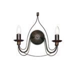 IDEAL LUX Απλίκα Τοίχου CORTE 2xΕ14 Χρώμα Σκουριάς – 057200