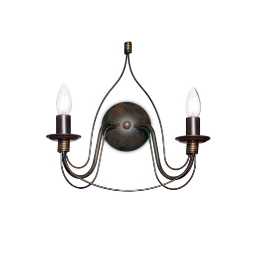 IDEAL LUX Απλίκα Τοίχου CORTE 2xΕ14 Χρώμα Σκουριάς – 057200
